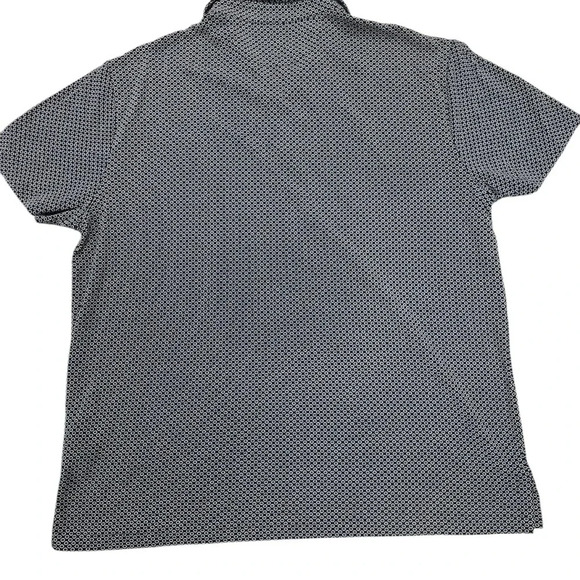 Authentic Polo Ralph Lauren Shirt Mens Navy Circle Print Custom Slim Fit Navy - Picture 2 of 5